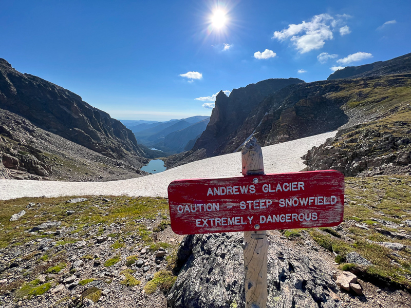 Above Andrews Glacier